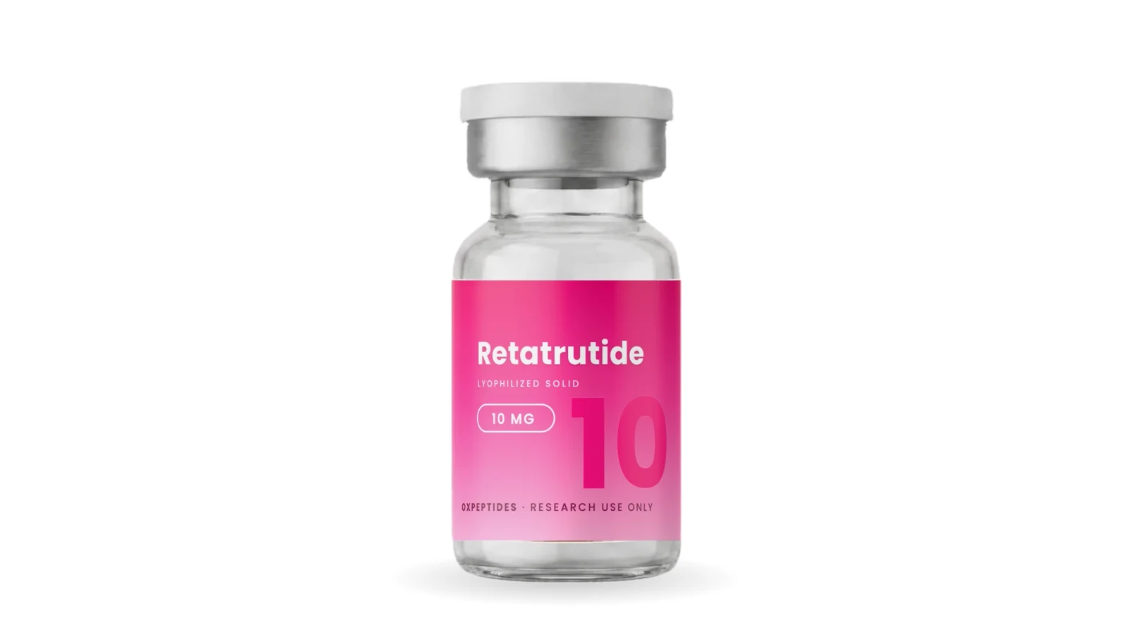 OXpeptides retatrutide research vial, lyophilised solid, research use only